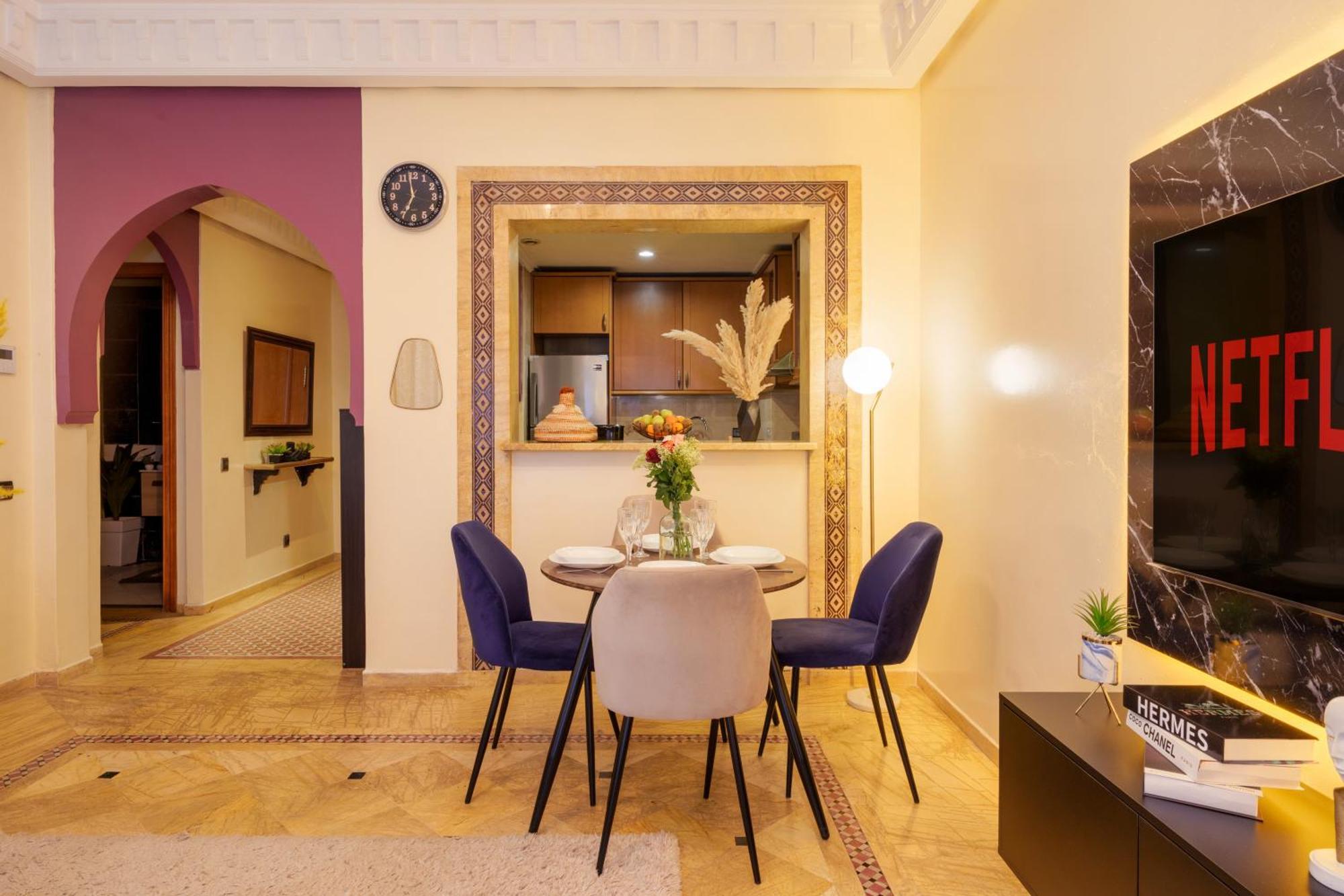 Appartement Chic Gueliz Plaza avec Vue Marrakesh Extérieur photo